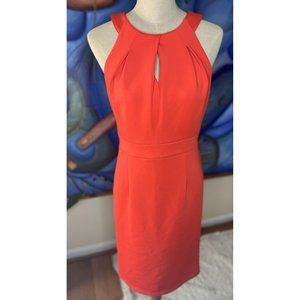 Spence Women's Shift Sleeveless Orange Grecian Style Dress SZ 8